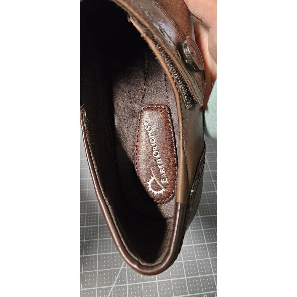 Earth Origins MARLA 2 Heeled Loafers Womens Size‎ 9M Brown Leather - Picture 5 of 11